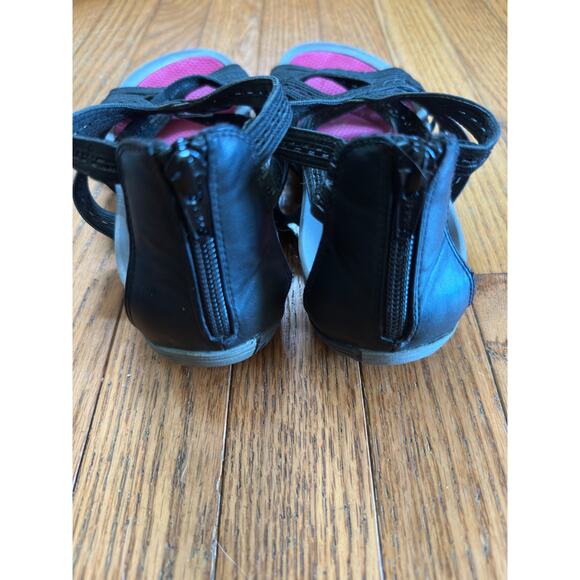 Bearpaw Black Leather Sport Sandals – Women’s 7.5M, Back Zip, Elastic Straps - Picture 6 of 6